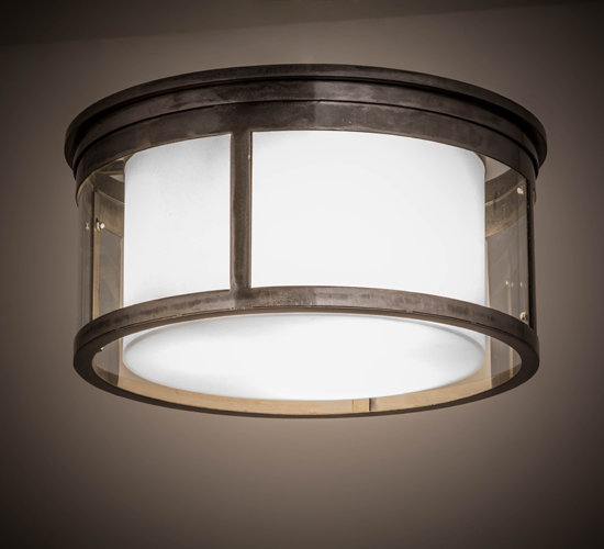 19 in. Cilindro Campbell Flushmount, Steel