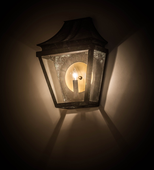12 in. Coach Darien Wall Sconce, Clear Glass Craftsman Verdi
