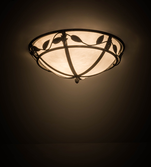 18 in. Estelle Flushmount, Smoke 071U Whitestone Acrylic