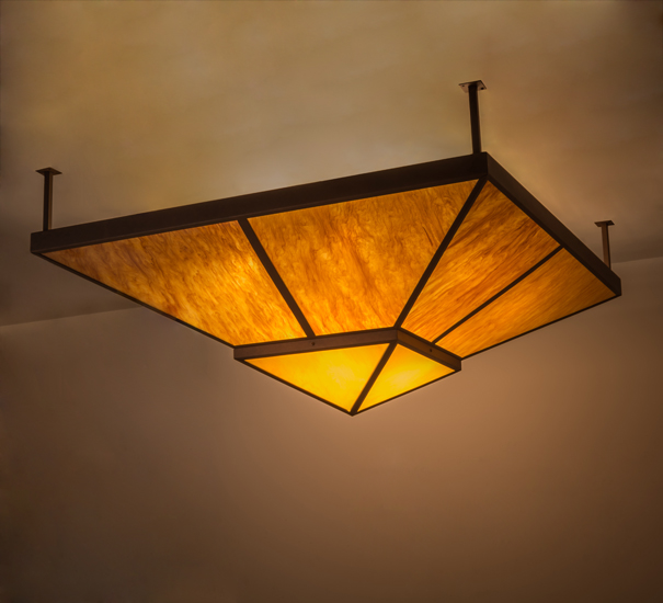 169767 72 in. Square Zephyrine Flushmount, Antique Rust