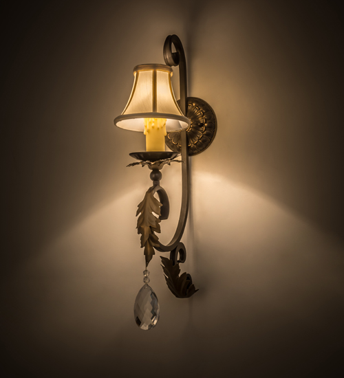 6 in. Ingrid Wall Sconce, Timeless Bronze & Gold Leaf Accents
