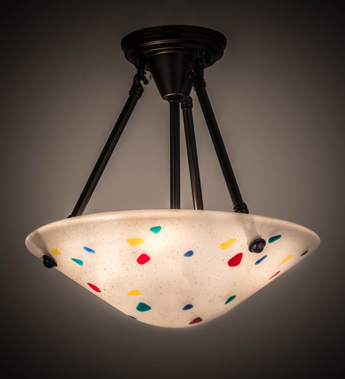 14 in. Metro Fusion Davis Semi-Flushmount, To Match Toltec