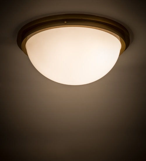 25 in. Commerce Flushmount, Buttered Brass