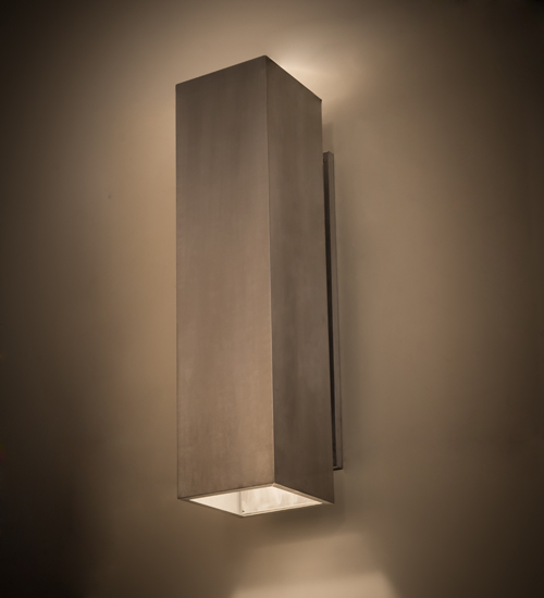 10 in. Quadrato Tower Wall Sconce, Brushed Aluminum