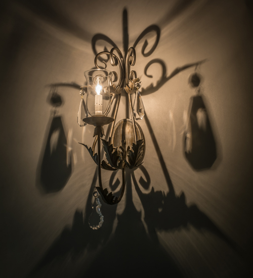 12 in. French Elegance Wall Sconce, Antique Silver