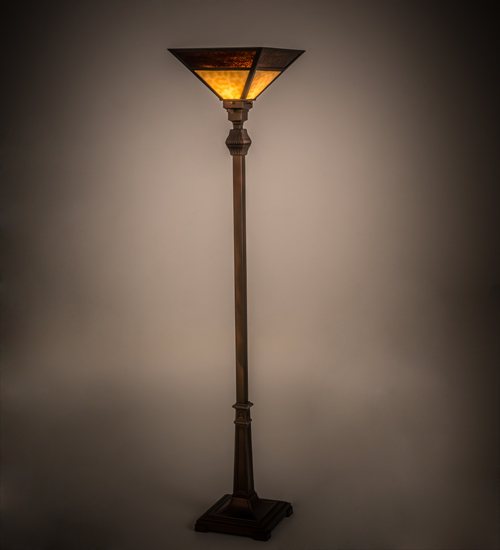 172177 64 in. Mission Prime Torchiere, Ba & Xa Craftsman Brown