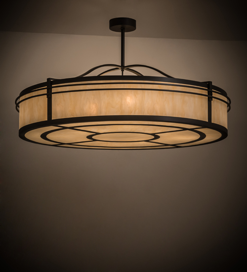 55 in. Sargent Pendant, Timeless Bronze & Carmel Onyx Sb Out