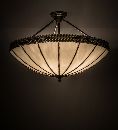 30 in. Shansky Semi-Flushmount, Ca Craftsman Brown Highlight