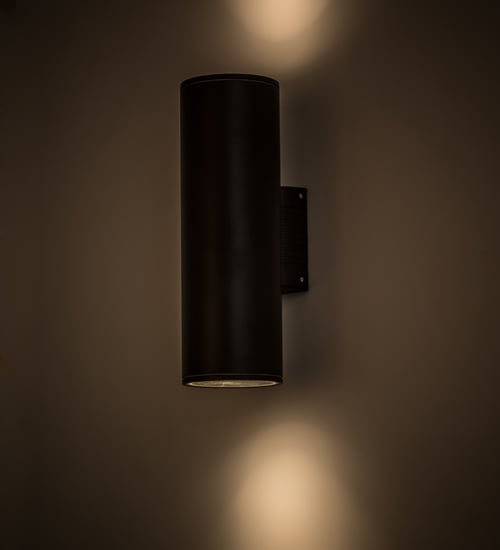 174618 6 in. Cilindro Hayden Wall Sconce, Black Textured