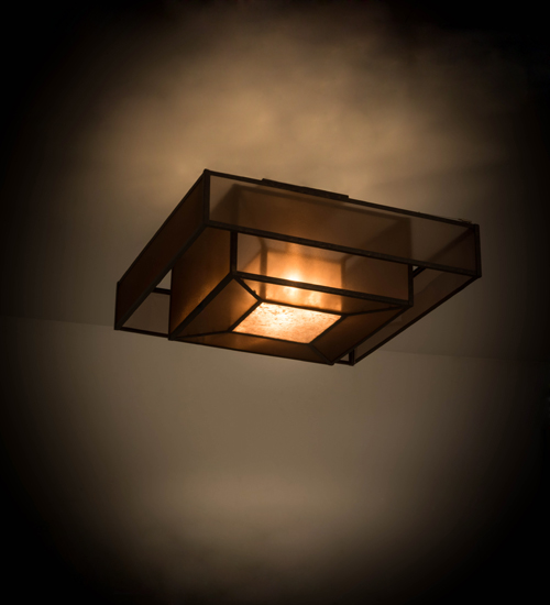 36 in. Square Umador Semi-Flushmount, Gilded Tobacco