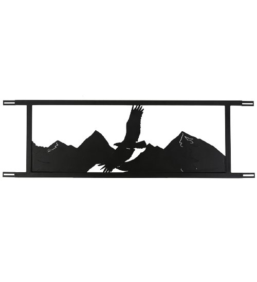 94.5 in. Neversink Bridge Eagle Decor, Textured Black Prime & Phosphate For Outdoor