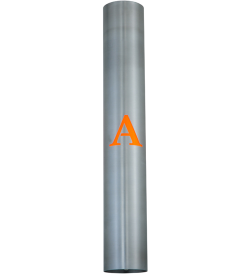 131362 4 in. Personalized A Wall Sconce, Brushed Aluminum