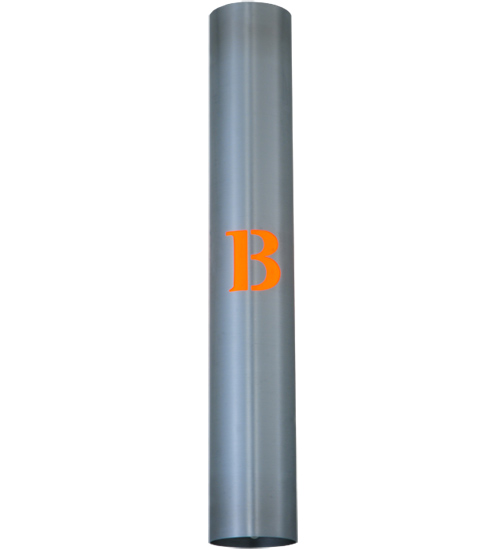 131363 4 in. Personalized B Wall Sconce, Brushed Aluminum