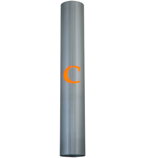 131364 4 in. Personalized C Wall Sconce, Brushed Aluminum