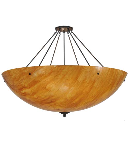 111816 36 in. Madison Semi-Flushmount, Timeless Bronze & New Mica