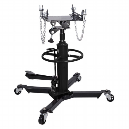 Picture of  CB16635 2 Stage Hydraulic Transmission Jack 1100 lbs with 360 deg. Swivel Wheels Lift Hoist&#44; Black