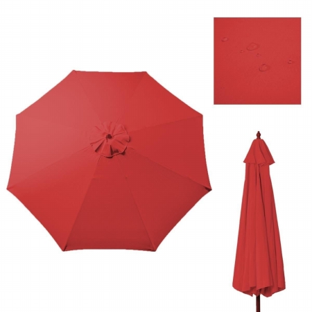 Picture of  CB16163 9 ft. Patio Umbrella Cover Canopy Replacement Top Outdoor Tan Red for 8 Ribs