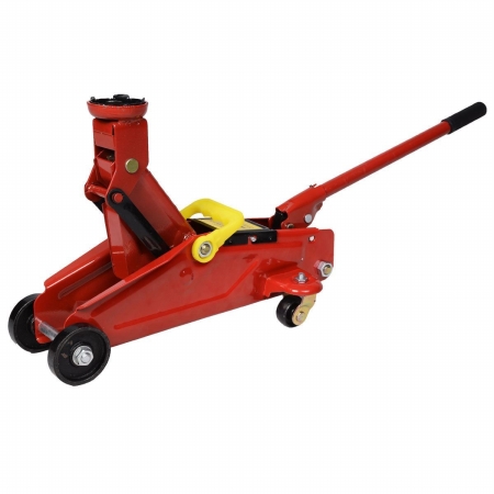 Mini Red 2 Ton 4000 lbs Hydraulic Floor Jack Lift Tool on Wheels with Case - Red -  Swivel, SW3116952