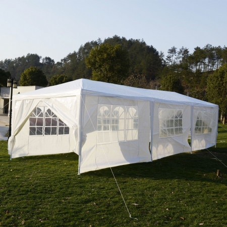 Picture of  CB15238 10 x 30 ft. Outdoor Canopy Wedding Tent Heavy Duty Gazebo&#44; White