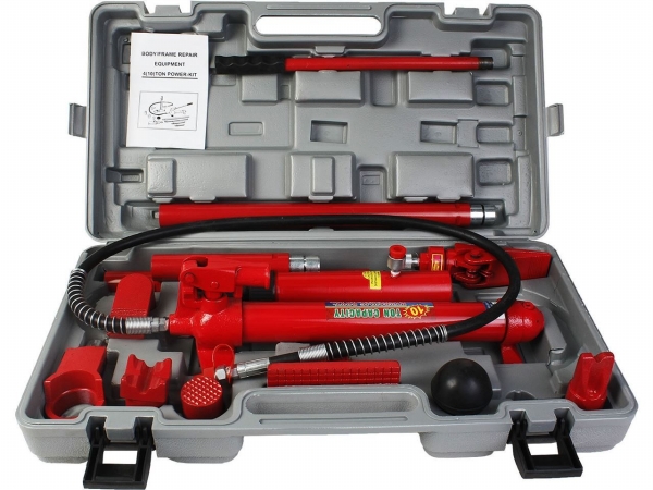 Picture of  CB16621 Power Hydraulic Jack Body Frame Repair Kit Tool Auto Shop 10 Ton Porta - Red