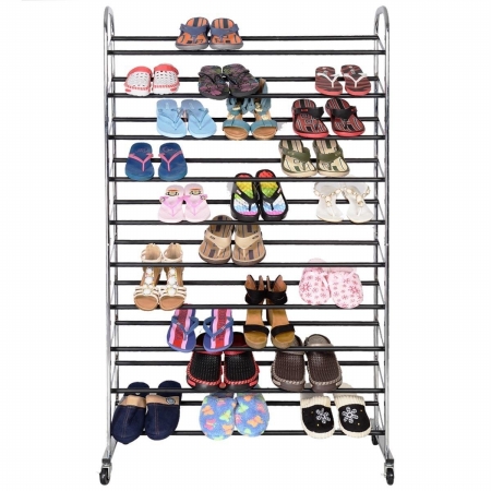 Picture of  CB15349 Shoe Rack Tower Chrome Metal - 50 Pair