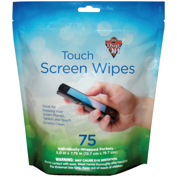 Picture of Dust Off DTSW75 Touchscreen Wipes - 75-ct&#44; Multicolored
