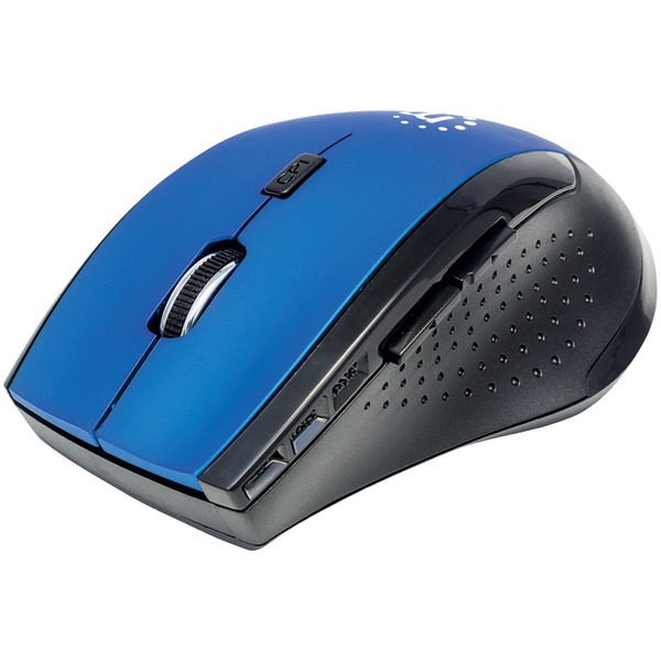 Picture of Manhattan 179294 Curve Wireless Optical Mouse, Blue & Black