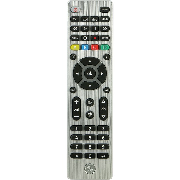 Picture of General Electric 33709 4-Device Universal Remote Control, Silver