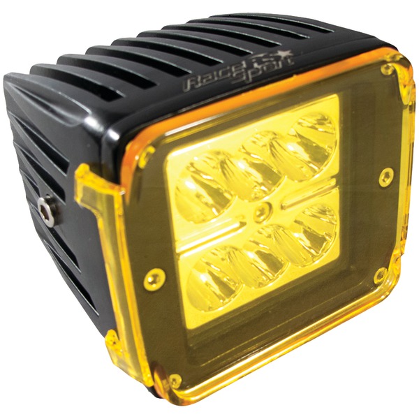 RS6L24WC Street Series 24 watt 6 LED Cree Cube Spotlight, Yellow - 3 x 4 in.