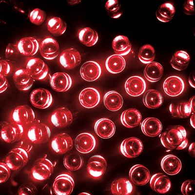 SG-100R 100 LED Green Cable String Light, Red -  Perfect Holiday