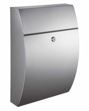 WF-0906A Glacial Locking Wall Mount Mailbox, Stainless Steel
