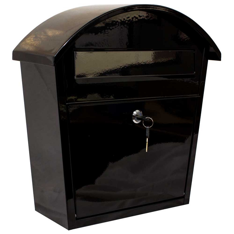 Ridgeline Locking Wall Mount Mailbox, Black