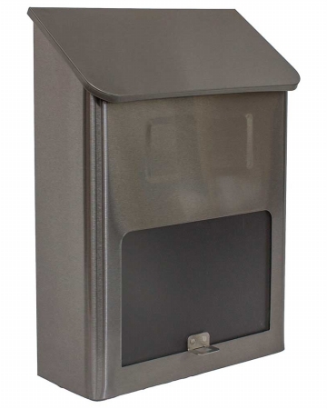 Metros Wall Mount Mailbox, Stainless Steel with Window