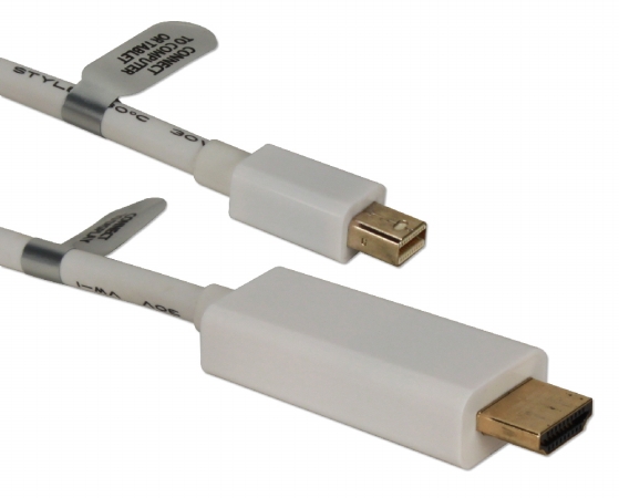 15 ft. Mini Displayport & Thunderbolt to HDMI Digital Video Cable, White