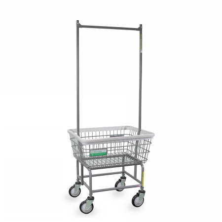 100E58-ANTI protective Standard Laundry Cart with Double Pole Rack