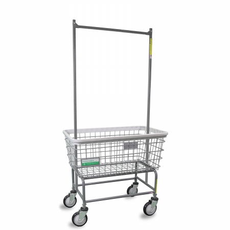 200F56-ANTI protective Large Capacity Laundry Cart with Double Pole Rack