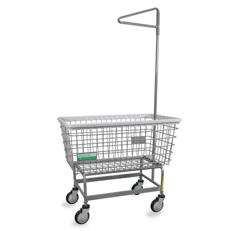 201H91-ANTI protective Mega Capacity Big Dog Laundry Cart with Single Pole Rack