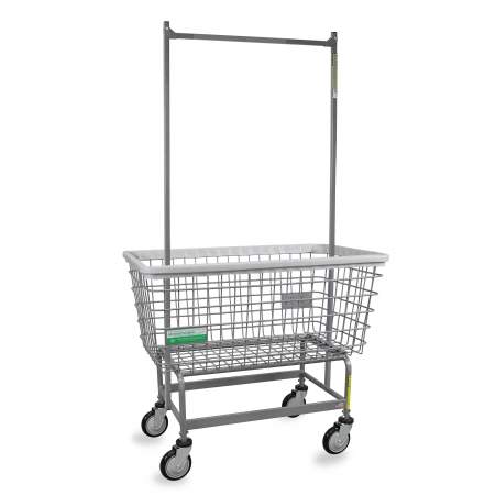 201H56-ANTI protective Mega Capacity Big Dog Laundry Cart with Double Pole Rack