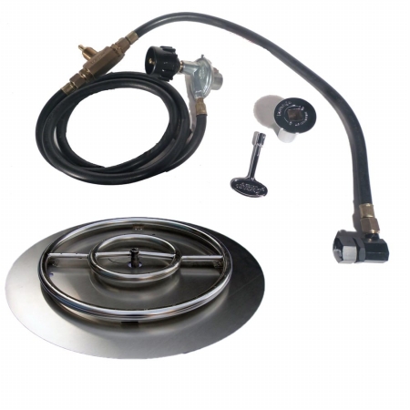 FPK-OBRSS-BK1-24-LP 22 in. Stainless Steel Pan-Ring Kit, Liquid Propane -  Tretco