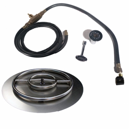 FPK-OBRSS-BK1-30-LP 30 in. Stainless Steel Pan-Ring Kit, Liquid Propane -  Tretco