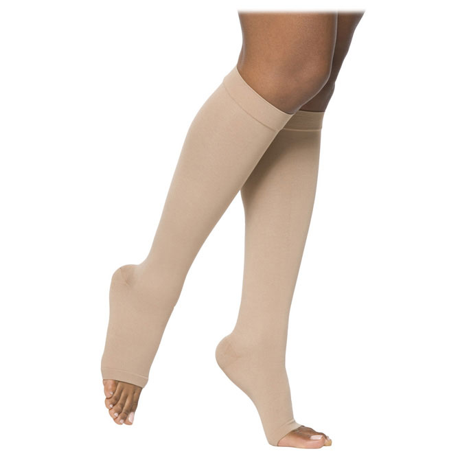 Select Comfort 863CLSO66-P 30 - 40 mmHg Ankle Open Toe Plus Calf, Crispa - Large & Short