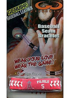 GWBBANATAP MLB Los Angeles Angels Albert Pujols Anaheim Angels Team Color Jersey Bracelet -  GameWear