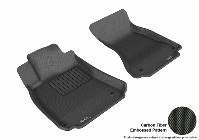 U Ace L1AD02711509 3D Maxpider Front Row Custom Fit All-Weather Kagu Black Floor Mat for 2009-2016 Audi A4-S4-RS4-A5-S5 Models