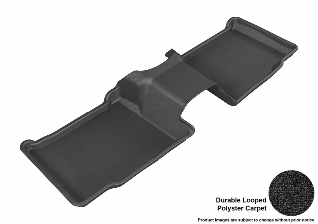 3D Maxpider Second Row Custom Fit Kagu Black Floor Mat for 2011-2016 Ford Explorer Models - Black