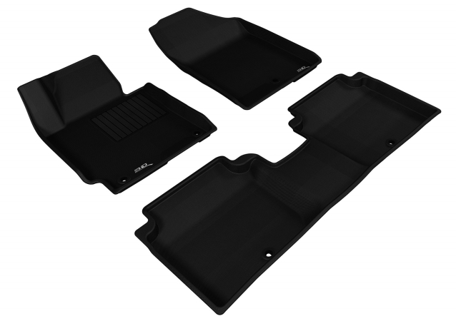 U Ace L1HY05201509 3D Maxpider Custom Fit Complete Kagu Black Floor Mat for 2014-2016 Hyundai Elantra Sedan-Coupe Models