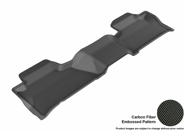 3D Maxpider Second Row Custom Fit Kagu Black Floor Mat for 2015-2016 Chevrolet Suburban - GMC Yukon XL Models - Black
