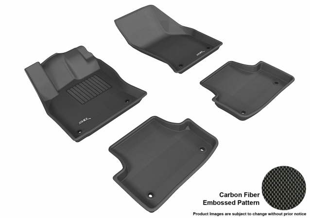 U Ace L1AD03301509 3D Maxpider All 2 Row Custom Fit Kagu Black Floor Mat for 2015-2016 Audi A3-S3 Models