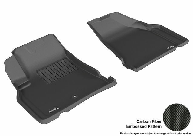 3D Maxpider Front Row Custom Fit Kagu Black Floor Mat for 2008-2016 - Chevrolet Traverse 2009-2016 - GMC Acadia 2007-2016 Buick Enclave Models