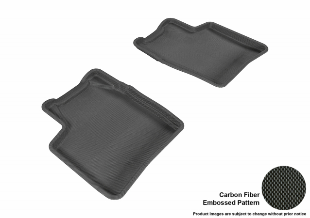 U Ace L1TY14521509 3D Maxpider Second Row Custom Fit All-Weather Kagu Black Floor Mat for 2004-2009 Toyota Prius Models