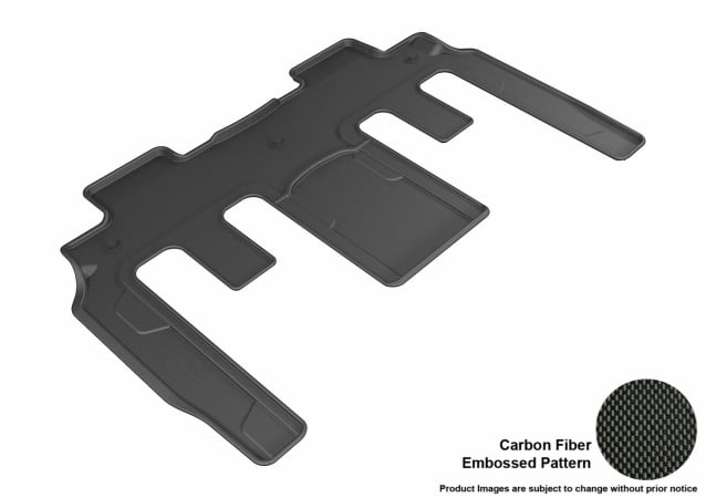 U Ace 3D Maxpider Second Row Custom Fit Kagu Black Floor Mat for 2008-2016 - Chevrolet Traverse 2009-2016 GMC Acadia 2007-2016 Buick Enclave Models